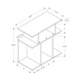 thumbnail image 4 of Monarch Specialties Accent Table, Side, End, Nightstand, Lamp, Living Room, Bedroom, Laminate, White, Contemporary, Modern, 4 of 4