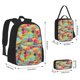 thumbnail image 2 of Easygdp Colorful Fish 2 Mochila para Niños y Niñas con Set de Caja de Almuerzo y Estuche para Lápices 3 en 1, Mochila Escolar Estampada para Adolescentes, 2 of 7