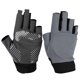 thumbnail image 2 of BOODUN Par de guantes de pesca con medio dedo, transpirables, resistentes al sol, protección de manos para kayak al aire libre, senderismo (gris L), 2 of 5