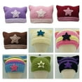 thumbnail image 6 of Aellinatey Knitted Women Beanie Hat Y2K Anime Ear Star Hat Popular Cosplay Party Headwear, 6 of 20