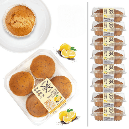 Antonina s Gluten-Free Lemon Poppy Seed Muffins Certified Gluten-Free Nut Free Peanut Free Soy Free Eight 4-Packs (32 Muffins)
