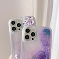 thumbnail image 4 of Compatible with iPhone 15 Pro Glitter Case Bling Sparkle Luxury Liquid Floating Quicksand Case Women Girls Slim Soft TPU Cute Flower Protective Transparent Cover, Cherry Blossom, 4 of 6