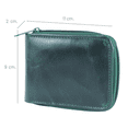 thumbnail image 2 of Cartera Hombre Piel Genuina Cierre Seguro Monedas Interiores en Tela Verde, 2 of 7