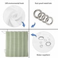 thumbnail image 4 of Sage Green Burlap Texture Shower Curtain, Waterproof Shower Curtains for Bathroom, Farmhouse Vintage Sage Green Washable Fabric Bathtub Curtain Set Bath Decor with 12 Hooks Extra Long 72"x96", 4 of 8