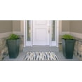 thumbnail image 2 of Linon Outdoor Washable Area Rug Collection, Ivory and Blue, 2' x 3', 2 of 7