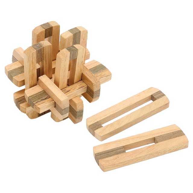 Wooden Interlocking Puzzles, Brain Teaser Wooden Unlock Interlock Toy Logical Thinking Relax Mind For Home Play For Adults