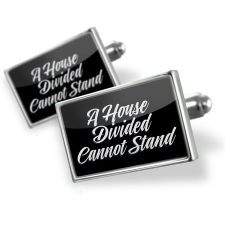 Cufflinks Classic design A House Divided Cannot Stand - NEONBLOND