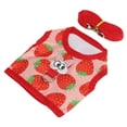 thumbnail image 2 of Pet Bunny Clothes, Strawberry Pattern Nylon Soft Small Animals Pet Bunny Vest Adjustable  For Guinea Pig For Bunny S,M,L, 2 of 8