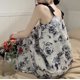 thumbnail image 5 of Vestido Blanco Negro Correa De Espagueti Suelto Slim Fit Elegante Vestido De Mujer Para Compras Navideñas Patrón Floral S, 5 of 8