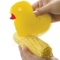 thumbnail image 3 of Norpro Silicone Dish Brush - Double Sided Multi Use Veggie Scrubber Pot Holder - Yellow Duck, 3 of 6