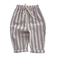 thumbnail image 4 of Classic Casual Pants for Boys Thin Cotton Striped Elastics Waist Spring Summer Trousers Toddler Long Pants for 0-5 Years, 4 of 4