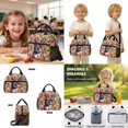 thumbnail image 3 of Kuiaobaty 4 Pcs Backpack and Lunch Box Set for Boys Girls Lightweight Backpack and Pencil Case with Zipper Insulated Lunch Bag and Water Bottle Sleeve for School, French Bulldog Stars Print, 3 of 6