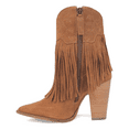 thumbnail image 3 of Dingo Womens Crazy Train Fringe Embroidery Snip Toe Cowboy  Ankle Boots, 3 of 5