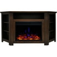 thumbnail image 4 of Cambridge Stratford Electric Fireplace Heater with 56-In. Walnut Corner TV Stand, Enhanced Log Display, Multi-Color Flames, and Remote, 4 of 11