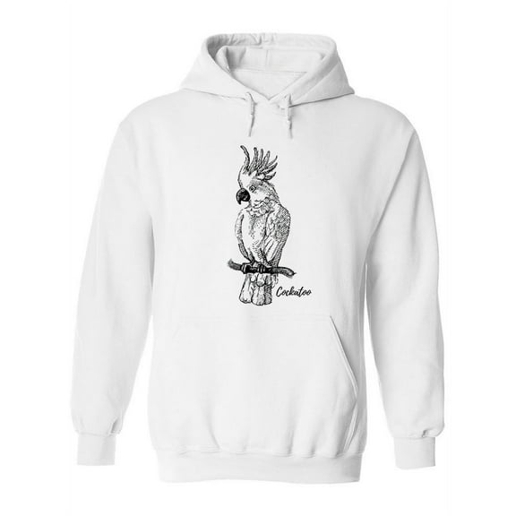Cockatoo Pencil Drawing Hoodie Women -Image by Shutterstock, Female Large