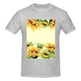 thumbnail image 4 of Bingfone Sunflowers On A Yellow Background Men'S Loose Fit Short-Sleeve Pocket T-Shirt, 4 of 7