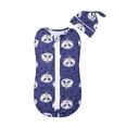 thumbnail image 1 of Gupgi Newborn Infant Baby Cartoon Animal Zipper Swaddle Wrap Blanket + Hat, 1 of 7