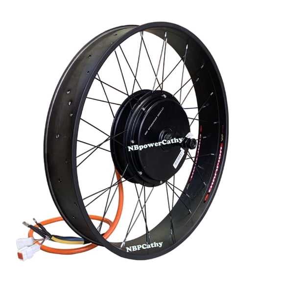 High Speed 170mm Dropout 20*4.0inch 100mm Width Wheelrim QS205 50H 3.5T BLDC 5000W Hub Motor Wheel with Single Freewheel