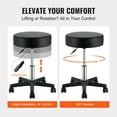 thumbnail image 4 of VEVOR Tabourets Roulants avec Roues, Capacité de Poids de 400 Lb, Tabouret à Hauteur Réglable avec Coussin de Siège Ultra Épais, Tabourets Pivotants Chaise pour Salon, Bar, Maison, Bureau, Tatouage, Médical, Massage, Noir, 4 of 9
