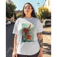 thumbnail image 3 of T Shirts for Women Short Sleeve Cotton Crewneck T-Shirt, Lily Flower Plant Tee Tops Casual Basic T-Shirts, XS-5XL White S, 3 of 7