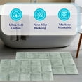 thumbnail image 3 of BNM Non-Slip Washable Bath Rug Set, 20" x 30", 24" x 36", Sage, 3 of 8