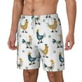 thumbnail image 2 of Balery Farm Roosters Mens Swim Trunks Swim Shorts for Men Quick Dry Inseam Beach Shorts with Compression Liner Pocket-X-Large, 2 of 9