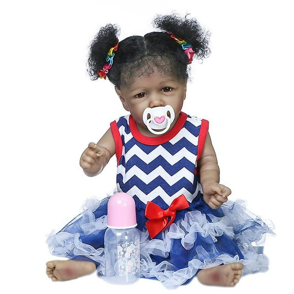 55cm Saskia With Teeth Popular Reborn Boneca Bebe Menina Corpo Sil