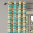 thumbnail image 2 of Ambesonne Checkered Grommet Curtain, Old Celtic Fashion, 50" x 108", Cream Pale Blue, 2 of 6