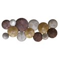 thumbnail image 1 of Benjara BM229484 Textured Conjoined Wooden Wall Sculpture, Multi Color, 1 of 5