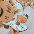 thumbnail image 6 of Women's Closed Toe Heel Sandals On Block Heel Walking Slides Shoes Mules for Women Dressy Summer Casual Hollow Out Comfort Slippers Outdoor Platform Slide Wedge Sandals, 6 of 9