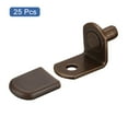 thumbnail image 3 of Uxcell 25Pcs Shelf Support Pegs L-Shaped Support Bracket Pegs Shelf Pin with Rubber Sleeve Copper Tone 0.24", 3 of 5