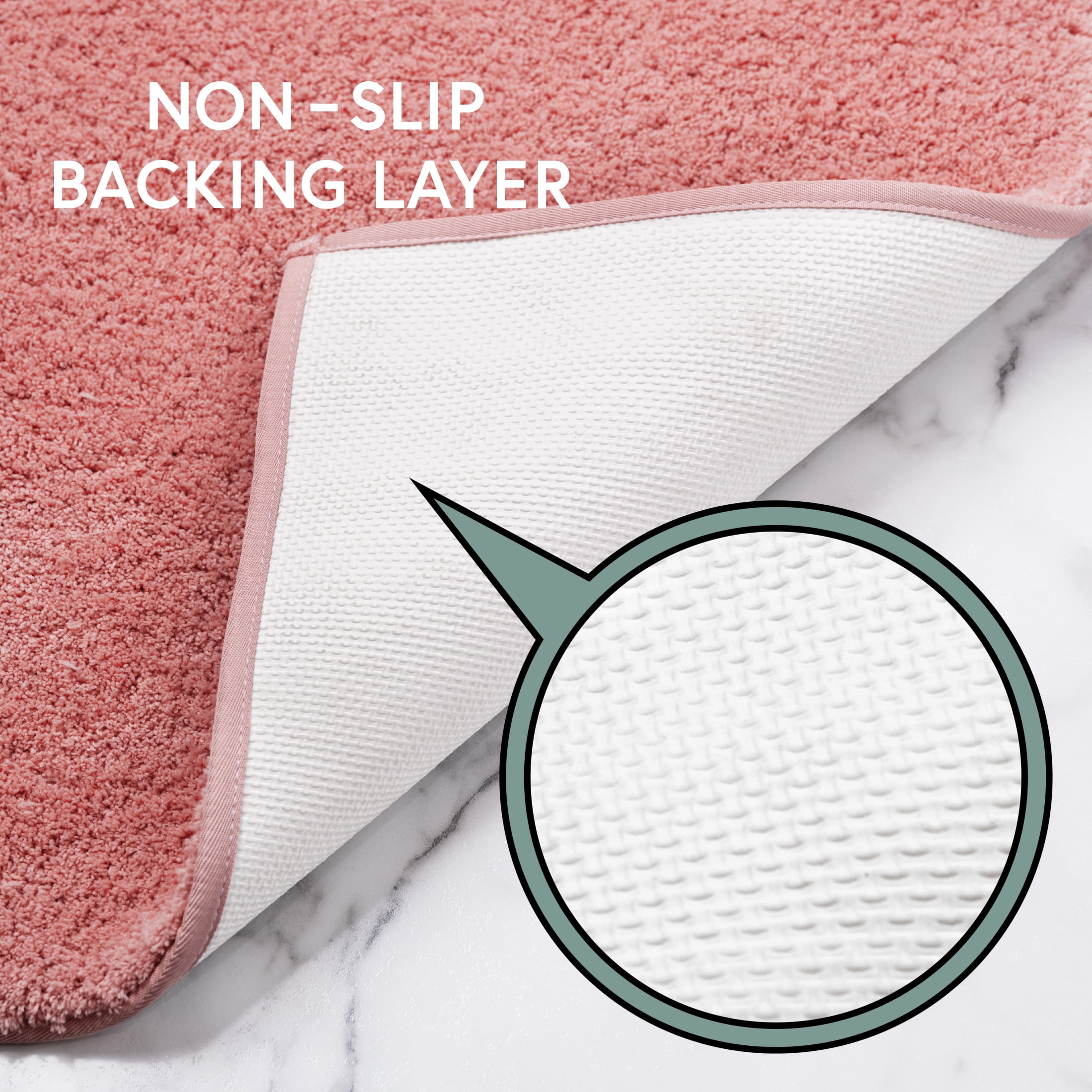 Better Homes & Gardens Ultra Soft Polyester 2 Piece Bath Rug Set , 20" x 34" and 23" x 39", Old Rose