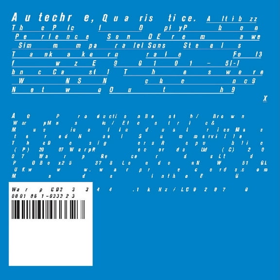 Autechre - Quaristice - Music & Performance - Vinyl