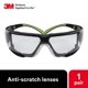 thumbnail image 3 of 3M anteojos de seguridad, SecureFit, ANSI Z87, interior/exterior, antiara&ntilde;azos, lente de espejo, marco verde/negro, junta de espuma extra&iacute;ble, patillas flexibles, 3 of 4