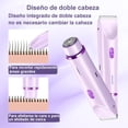 thumbnail image 2 of Depiladora eléctrica 2 en 1 para mujer - Doble cabezal, cuchillas de cerámica, USB C recargable, para rostro, axilas y piernas, 2 of 7