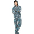 thumbnail image 3 of Footed Pajamas - Merry Gnomes Adult Hoodie Fleece One Piece - Adult - Medium Adult Plus Size/Wide (Fits 5'8 - 5'11"), 3 of 5