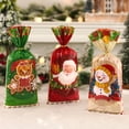 thumbnail image 4 of Bolsas de dulces de Navidad con cuerda para decoración navideña, paquete de galletas, 25/50/100 piezas, bolsa de regalo para niños, suministros para fiestas, 2023, 4 of 4