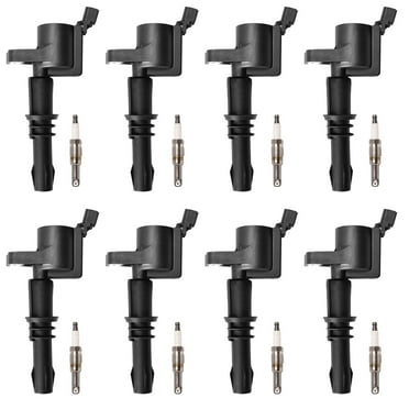 Set of 8 ISA Ignition Coil and 8 Spark Plugs Compatible with 2005-2008 Ford F150 F-150 F250 Expedition Explorer Mustang Lincoln Mercury 5.4L 4.6L 6.8L V8 V10 Replacement for DG511 C1541 FD508