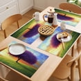 thumbnail image 5 of Purple Tree Placemats Set of 8 Orange Blue Sky Gradient Landscape Place Mats Indoor Wipeable Table Mats Washable Cloth Dining Table Placemats for Kitchen Holiday Party Home Decor 13x19 Inch, 5 of 9