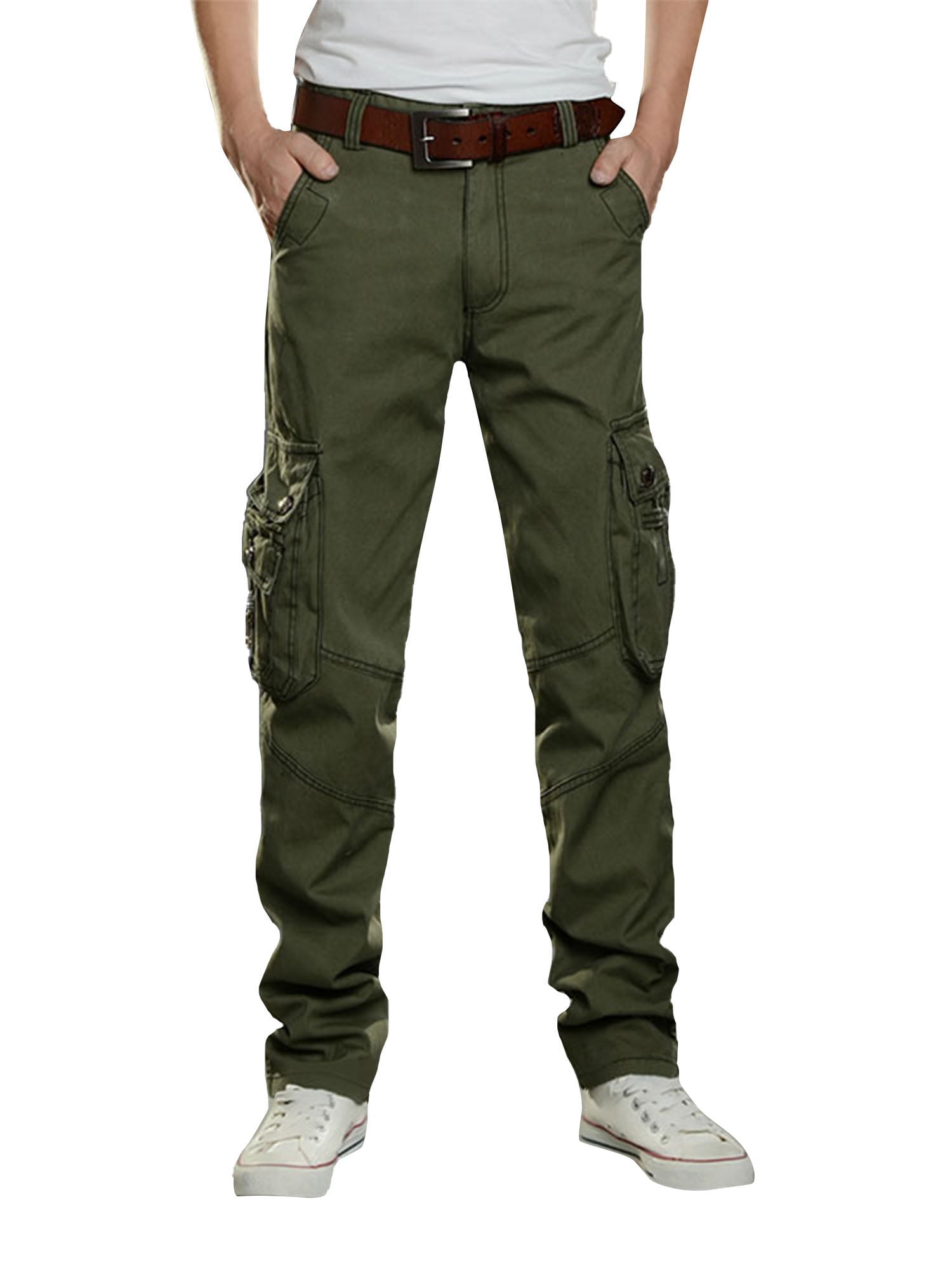 MAWCLOS Athletic Plus Size Cargo Pants for Men Relaxed Fit with ...