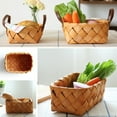 thumbnail image 6 of Woven Round Bread Basket Wicker Fruit Bowl for Kitchen Counter Rattan Organizing Basket Storage Basket Bread Basket for Serving Vegetable Basket 23 * 18 * 10cm, 6 of 9