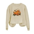 thumbnail image 2 of Inverlee Women's Thanksgiving Sweatshirts Plus Size Turkey Pumpkin Graphic Sweatshirt Trendy Long Sleeve Soft Shirts Round Neck Dressy Casual Tops Outfit, 2 of 4