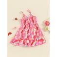 thumbnail image 3 of Bagilaanoe Toddler Baby Girl Summer Dress Print Sleeveless A-line Dresses 1T 2T 3T 4T 5T 6T Kids Casual Swing Sundress, 3 of 7
