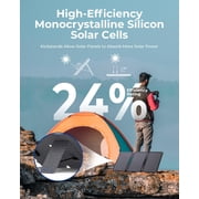 30W Solar Charger with Kickstand, BigBlue SolarPowa 30 ETFE Solar Panel Charger with DC, PD 20W USB-C and USB-A, IP65 Waterproof, Compatible with iPhone, Samsung, iPad, Small Power Station