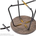 thumbnail image 6 of 17.7 inch Small Round Outdoor Side Table,Patio End Table,Waterproof Wood Table with Weather Resistant Steel Adjustable Feet for Living Room Bedroom Garden Yard Balcony Porch Poolside, 6 of 8