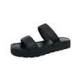 thumbnail image 2 of MARC FISHER Womens Black Double Strap Cushioned Kina Round Toe Sandals Shoes 8.5 M, 2 of 4