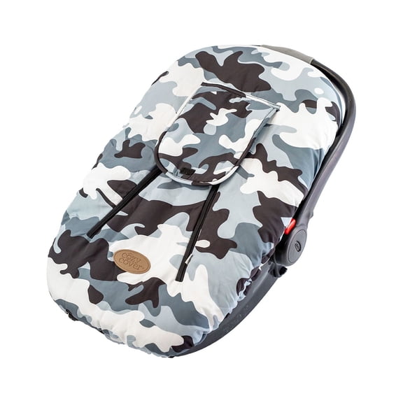 Cozy Cover Infant Car Seat Carrier Cover - Black and Gray Camo