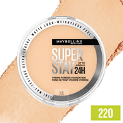 Maybelline Super Stay Powder Foundation Makeup, Soft Matte Finish, 220, 0.21 oz
