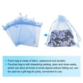 thumbnail image 3 of Uxcell 100pcs Organza Bags 2x3 Inch Drawstring Favor Pouches Sheer Mesh Bag for Gift Jewelry Wedding Party White Sky Blue 4 inch x 5 inch, 3 of 7