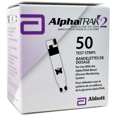 AlphaTRAK 2 Blood Glucose Test Strips  Box of 50 (Best Canine Dna Test Kit)